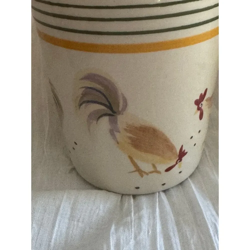 Home Trends Oh La La Chicken Rooster Coffee Mugs Set of 2 Farmhouse